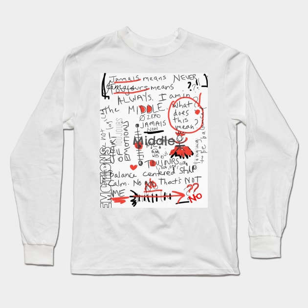 Buddhist Rhetoric Being Balanced Long Sleeve T-Shirt by Kater